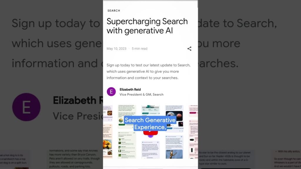 Integrating generative AI in Google Search