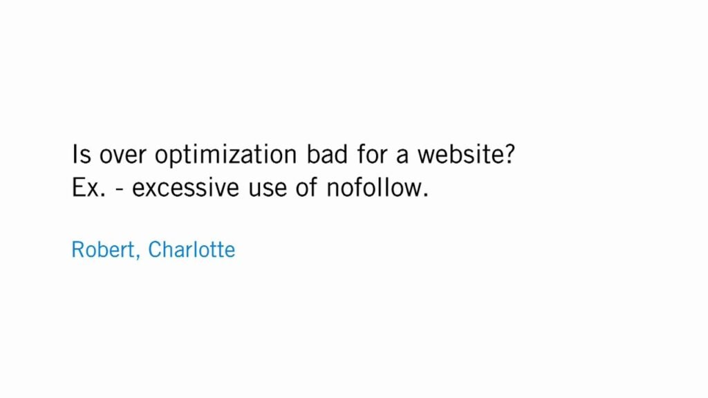 Is over-optimization bad for a website?