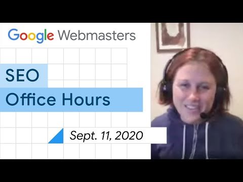 English Google Webmaster Central office-hours from September 11, 2020