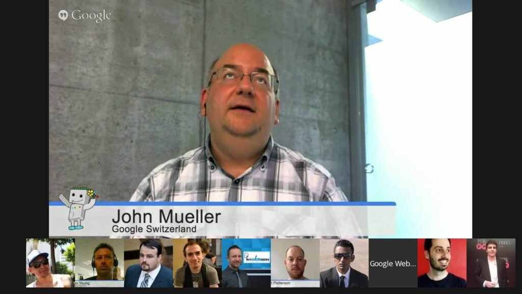 English Google Webmaster Central office-hours hangout